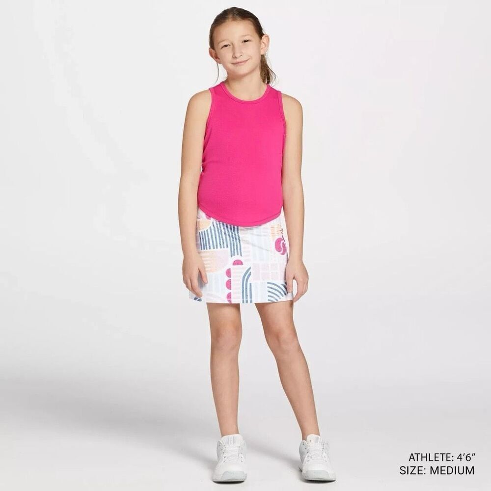 Prince Girls' Match Core Knit Tennis Skort Playground White size L 14 NWT